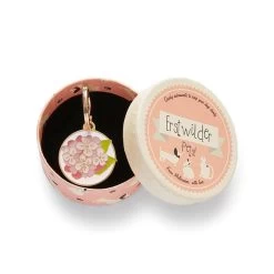 Heartfelt Hydrangea Enamel Pet Charm -Erstwilder pet0006 2100 heartfelt hydrangea enamel pet charm 2
