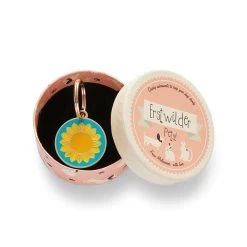 Sumptuous Sunflower Enamel Pet Charm -Erstwilder pet0008 6000 sumptuous sunflower enamel pet charm 2