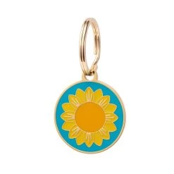 Sumptuous Sunflower Enamel Pet Charm