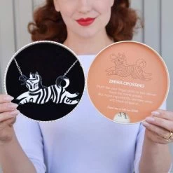 Zebra Crossing Necklace -Erstwilder photo 13 08 18 12 34 14 am