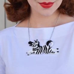 Zebra Crossing Necklace -Erstwilder photo 13 08 18 12 34 22 am