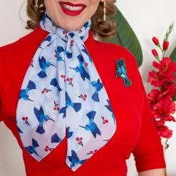 Hyacinth Hummingbird Head Scarf -Erstwilder sc0072 1 3774fe32 8eae 4412 9cc0 31e8e618ca9c