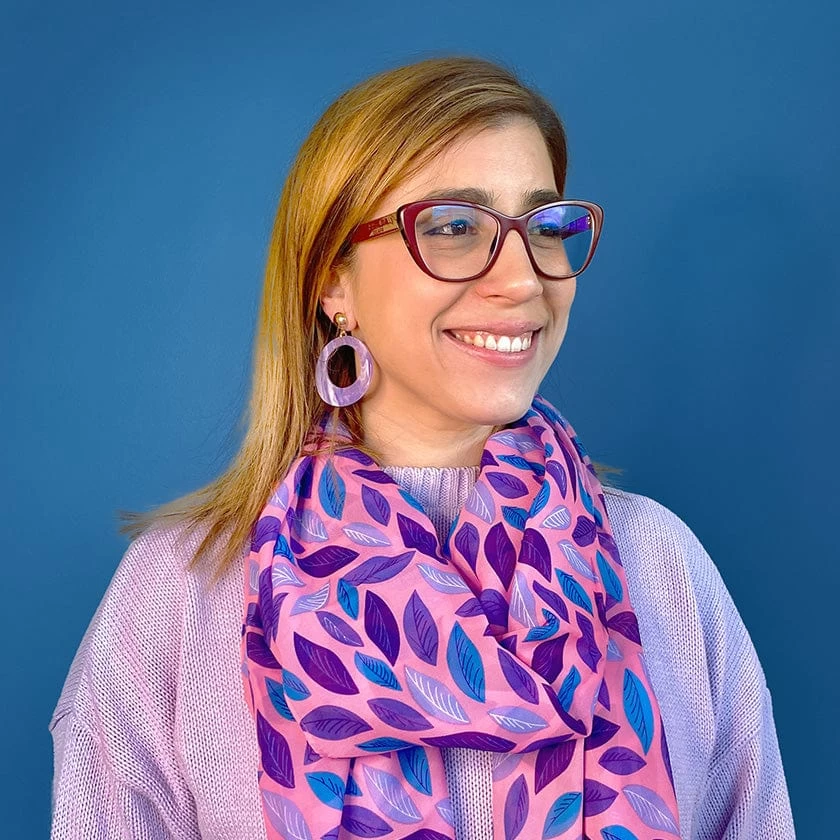 Fastidious Foliage Large Neck Scarf 4 Fastidious Foliage Large Neck Scarf - Image 2