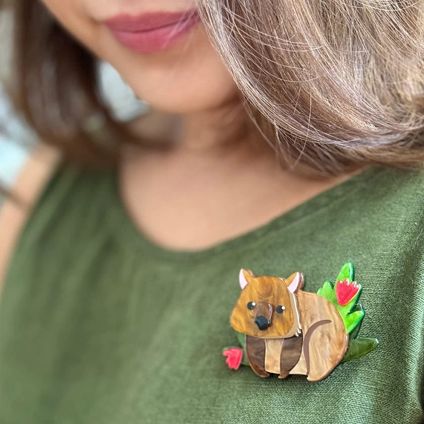 Nibbles The Wombat Brooch 4 Nibbles The Wombat Brooch - Image 2